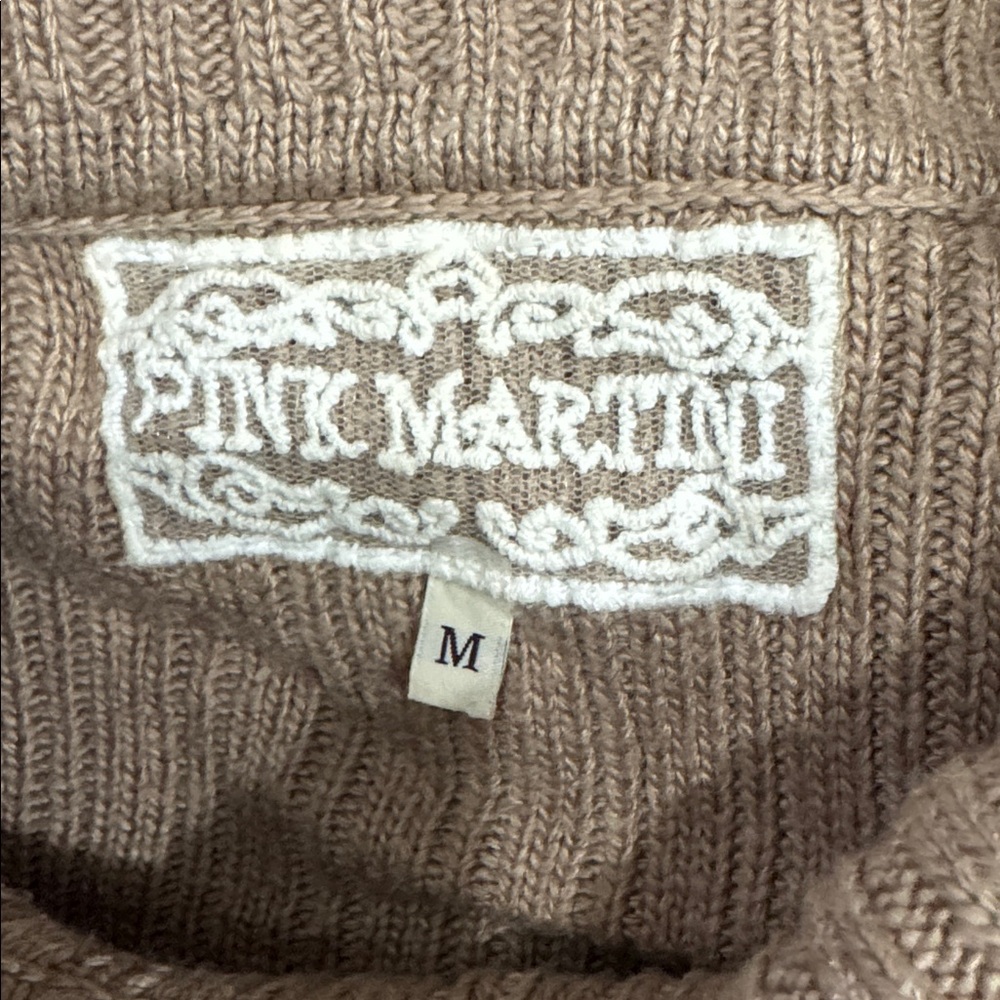 Pink Martini Ribbed Tan Cardigan - Picture 4 of 5